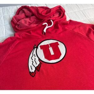 Colosseum Utah Utes Red Graphic Hoodie Sweatshirt Size L‎